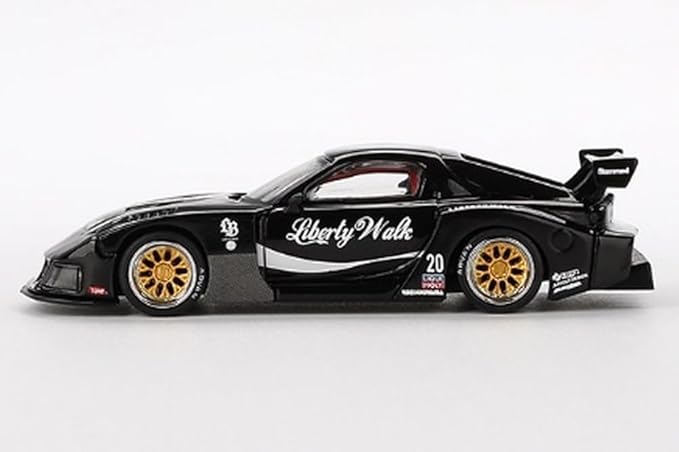 MINI GT Mazda RX-7 LB-Super Silhouette Liberty Walk, Black (Right Handle) Finished Product