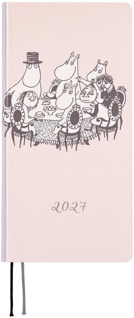 Hobonichi Techo 2027 Weeks English Edition Moomin/Around the Table January Start Weekly Planner Weekly Left Slim Vertical