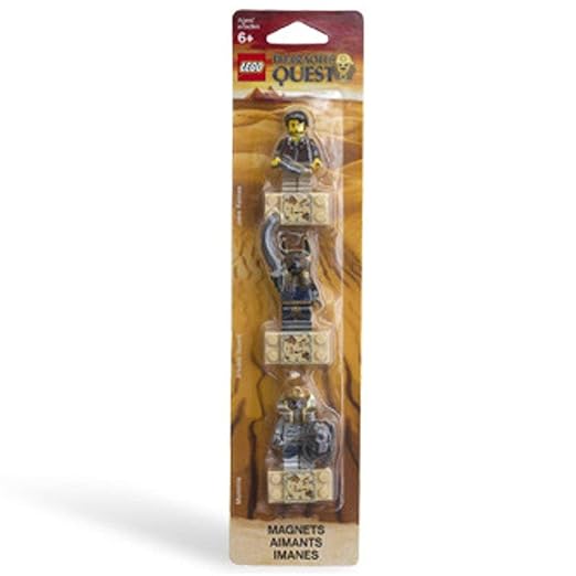LEGO Pharaohs Quest Set 853168 Magnet Set Jake Raines, Anubis Warrior, Mummy Warrior