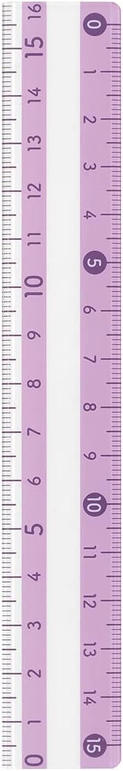 Kutsuwa Ruler, Squeaky Ruler, 6.3 inches (16 cm), Purple, Pack of 5 KB033PU-5P