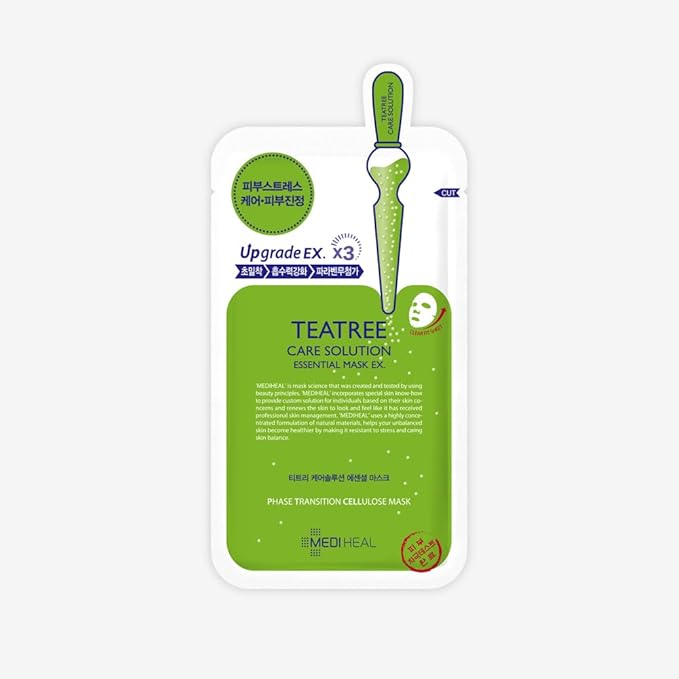 Mediheal Medium Heel Tea Tree Care Solution, Essential Mask Pack of 10