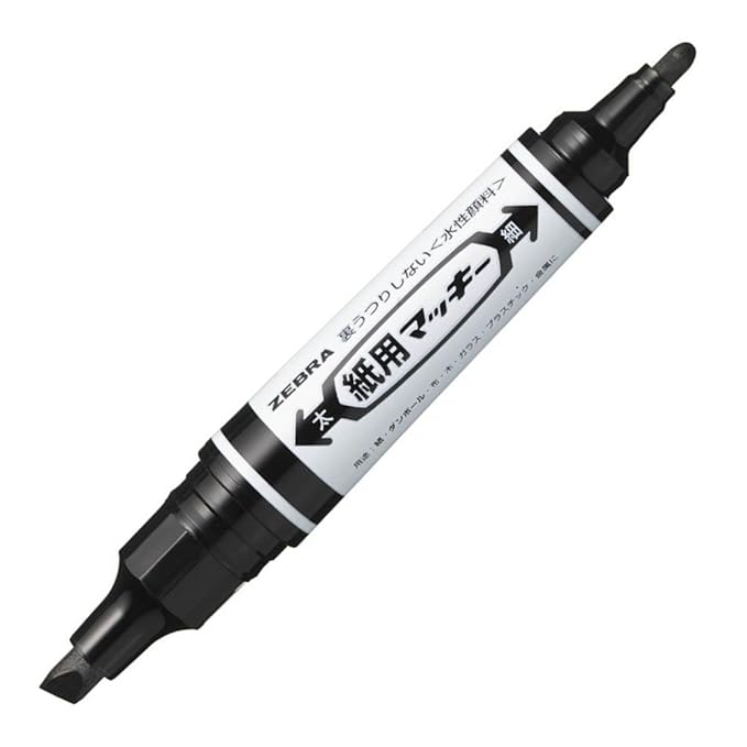 Zebra Dual Tip Paper Marker, Mackee for Paper, Water Base In