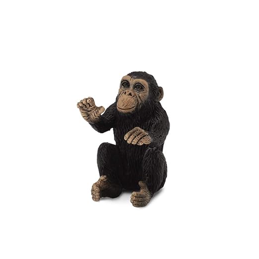 Collecta Wildlife Chimpanzee Cub Hugging Toy Figure - Authentic Hand Painted Primate Model