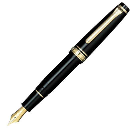 SAILOR Sapporo Black 14ct Gold Nib with Gold Plated Trims Fountain Pen