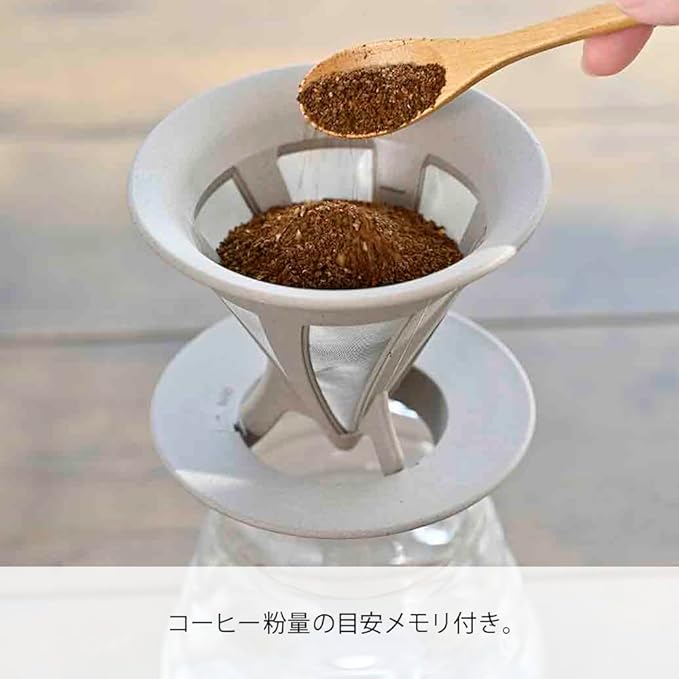 HARIO BT-CFOD-02 "BATON Series" Cafe Old Ripper BATON 02 Coffee Drip for 1 to 4 Cups, Stainless Steel Mesh,