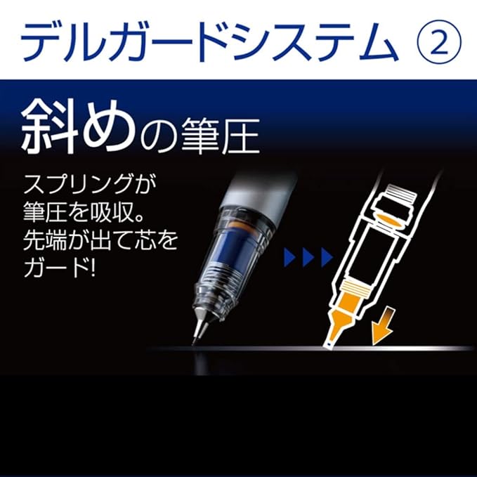 Zebra Mechanical Pencil Delguard Type Lx 0.5mm, White Body (P-MA86-W)