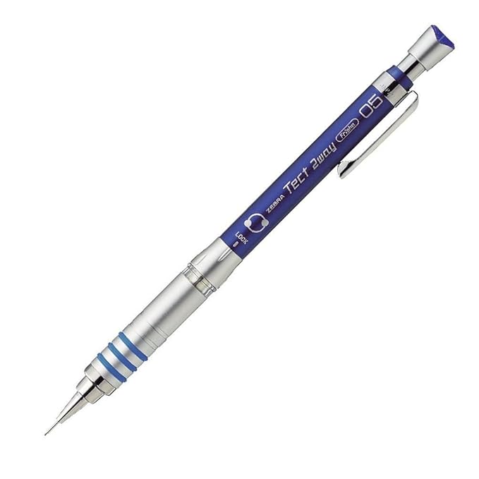 Zebra Mechanical Pencil, Tect 2 Way, 0.5mm, Silver Body (MA41-S)