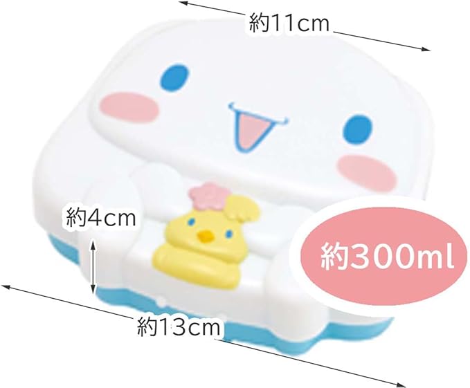 Skater LBD2-A Die-Cut Lunch Box, 10.1 fl oz (300 ml), 1 Tier, Die-Cut, Children's Bento Box, Kindergarten, Nursery, Sanrio, Scenamoroll, 1 Tier,