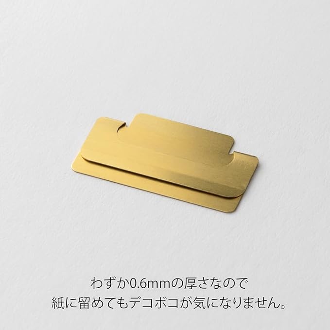 Midori 43433006 Clip Index Chirat, 8 Pieces, M, Brass