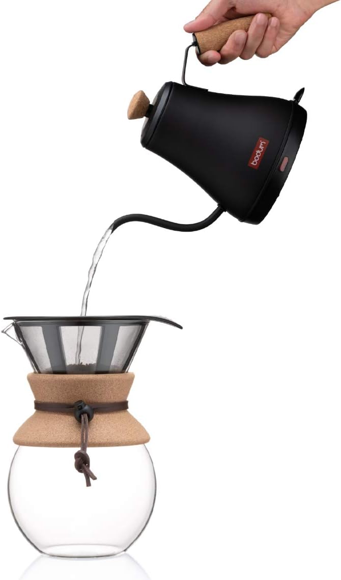BODUM 11883-259JP Melior Electric Kettle, Gooseneck, Black