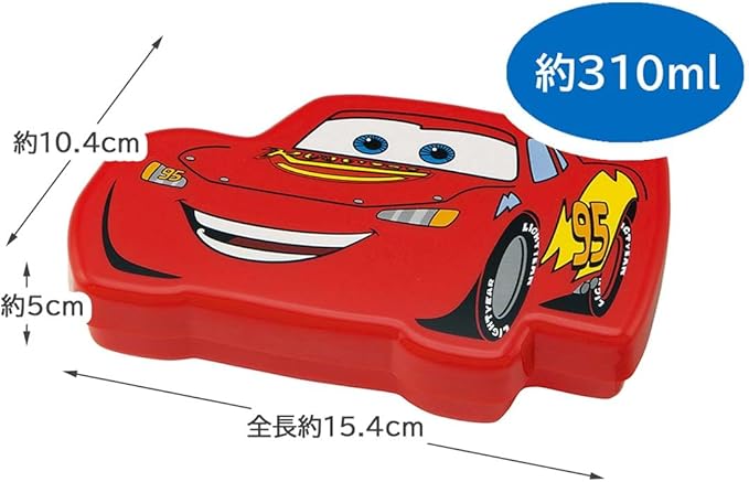 Skater LBD2-A Die Cut Lunch Box, 9.5 fl oz (280 ml), Disney Cars