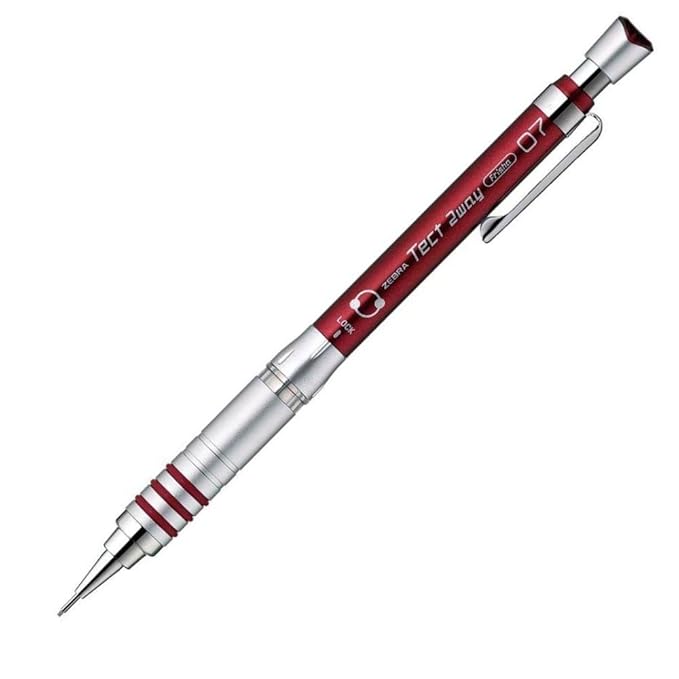 ZEBRA Mechanical Pencil, Tect 2 Way, 0.7mm, Silver Body (MAB41-S)