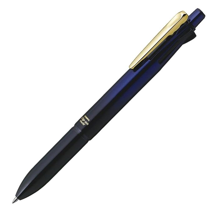 Zebra Clip-On Multi 3000 4 Color 0.7 mm Ballpoint Multi Pen 0.5 mm Pencil - Stylish Blue Body