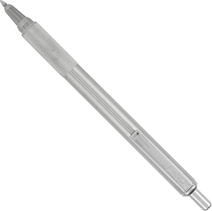 Zebra F-xMD Ballpoint Pen 1.0mm Silver 24380 - (Replacement for 2017 F-701)