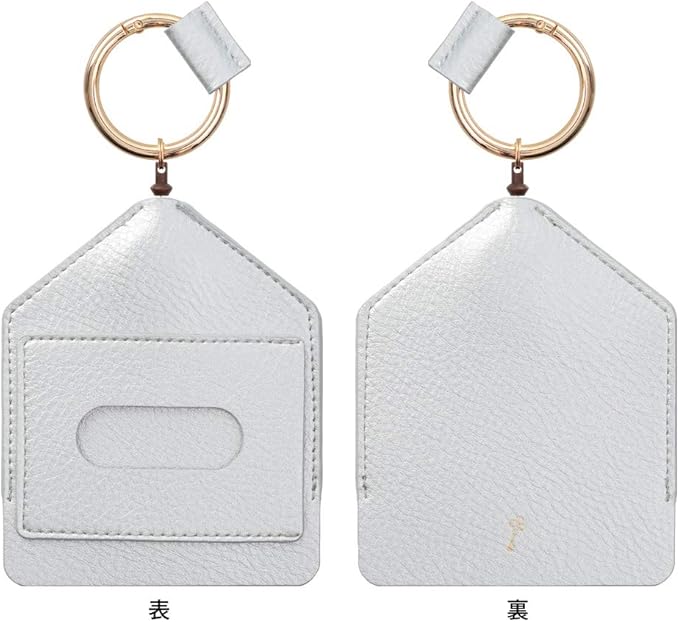 Midori 57463006 Pass Case, Key & Pass Case, 2-Way Reel Included, Silver