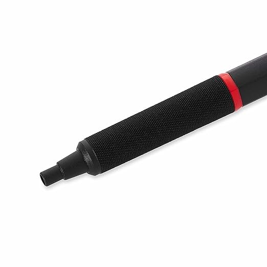 Rotring Rapid Pro Ballpoint Pen for Drawing, Sketching & Writing, Medium Point, Blue Ink Refill, Black Metal Body