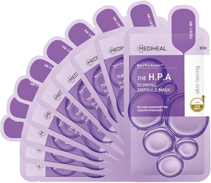 Mediheal Ampoule Mask (10 P), Hydration, Shine, Exfoliating Care, Chapped Dry Skin (The N.M.F)