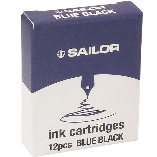 Sailor Cartridges - Blue/Black (Set of 12) 13-0402-144