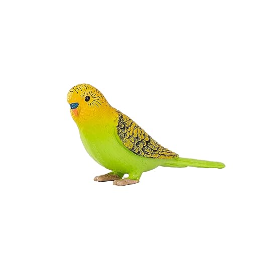 Mojo Green Budgerigar/Parakeet Bird Toy Figure