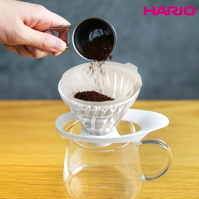 Hario VCF-01-40W-5S-AZ+ V60 Coffee Filter, For 1-2 Cups, 200 Sheets, Set of 40 Sheets × 5 Packs, Amazon Original Set, Made in Japan, FSC Certified Product, 01, W, White