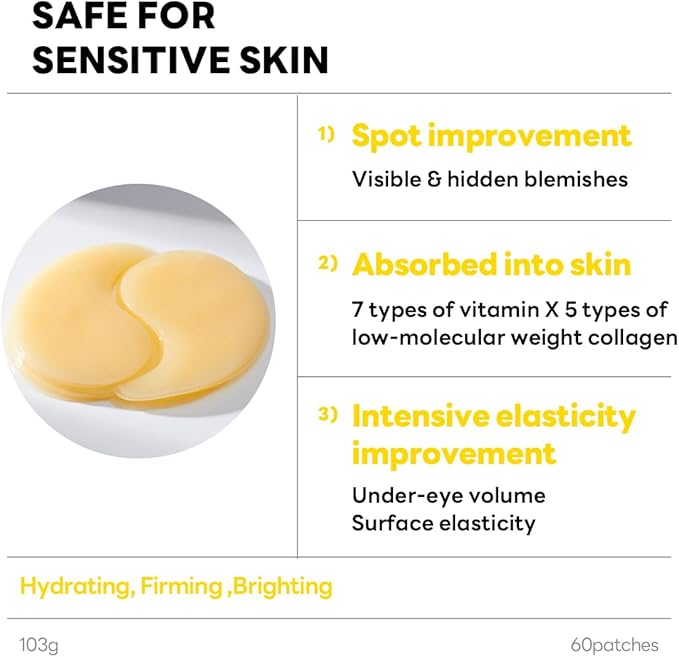 Mediheal Vita Collagen Eye Ampoule Patch 60P Bitacolagen Iron Pull Patch, 3.6 oz (103 g), 3.6 oz (103 g)