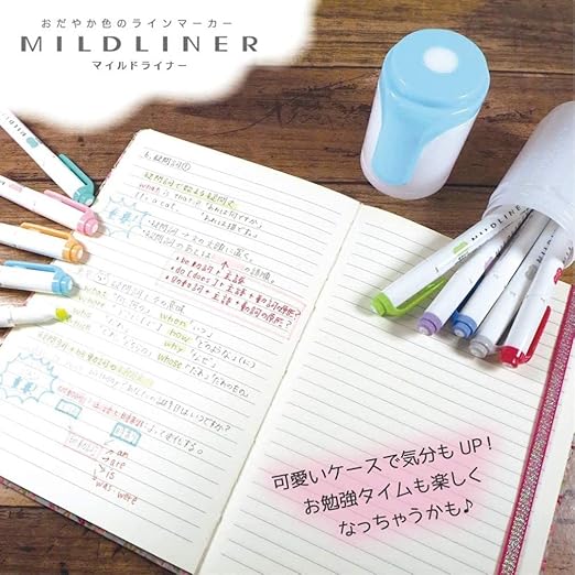 Zebra Highlighter Mildliner 10 Colors with Hard Case Yellow WKT7-HD-Y-AZ