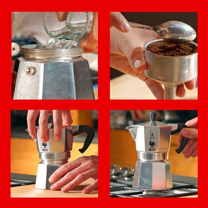 Bialetti Mocha Express 3 Cup, Direct Fire Type +Bialetti Induction Plate