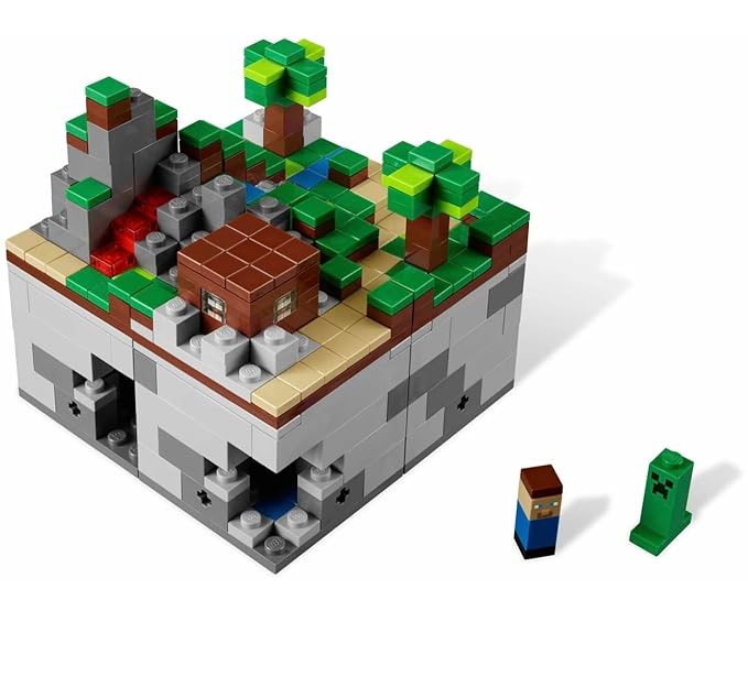LEGO Toy, Game Dimensional Minecraft 21102, Fantastic Structures & Essential Creative Play Building Blocks Multicolor