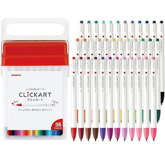 Zebra water-based markers Clickart 36 colors cased WYSS22-36C-N