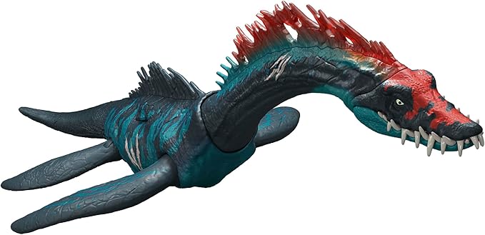 Mattel Jurassic World JCL72 Big Action! Stixosaurus Children's Figure, Dinosaurus, Toy, Large Moving, Total Length: Approx. 14.9 inches (37.8 cm), 4 Years Old and Up Green