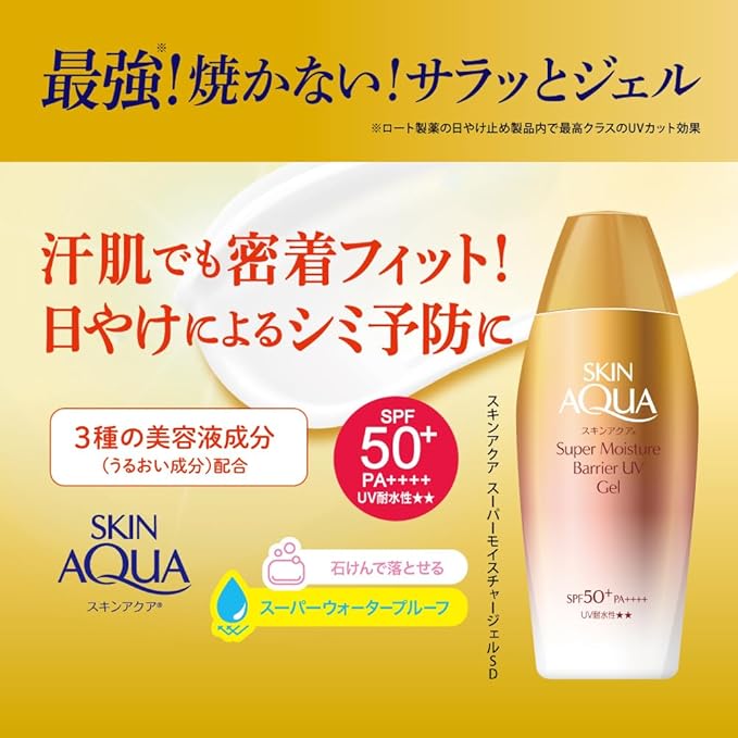 KIN AQUA Super Moisture Barrier UV Gel, (Formulated with Hyaluronic Acid, Adhesion Fit UV, SPF 50+, PA++++, Water Resistant, Super Waterproof)