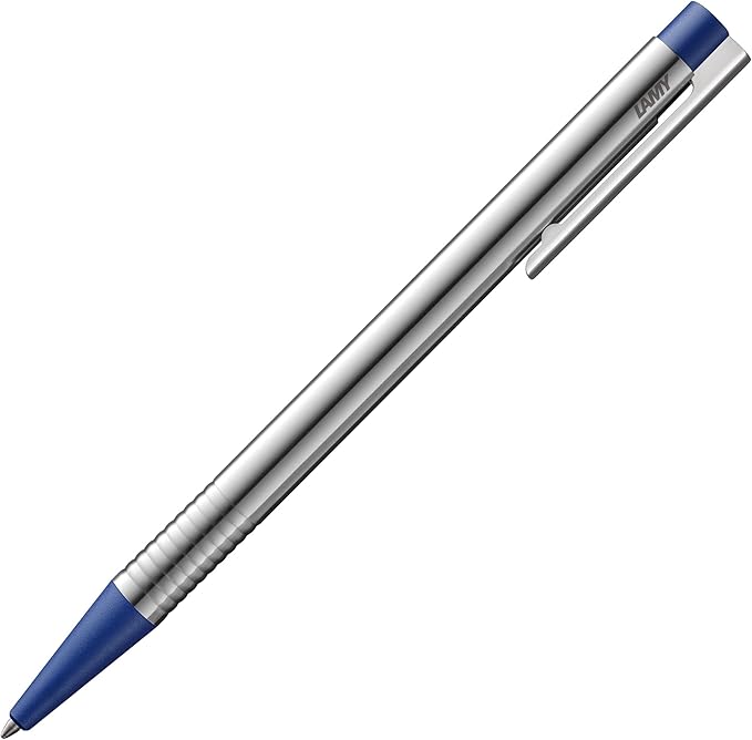 LAMY Ballpoint Pen, Oil-Based, Logo, Stainless Steel, Hairline, L206