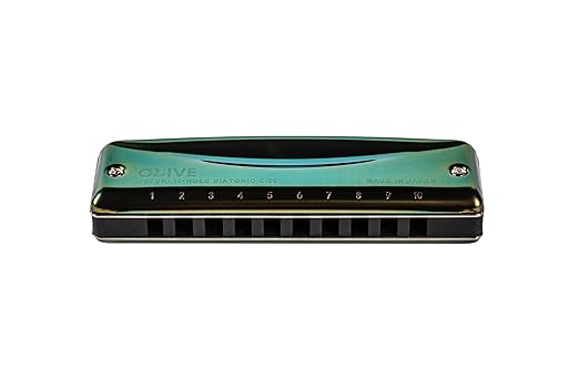 Suzuki C-20-HG Olive 10-Hole Diatonic Harmonica, Key of G High