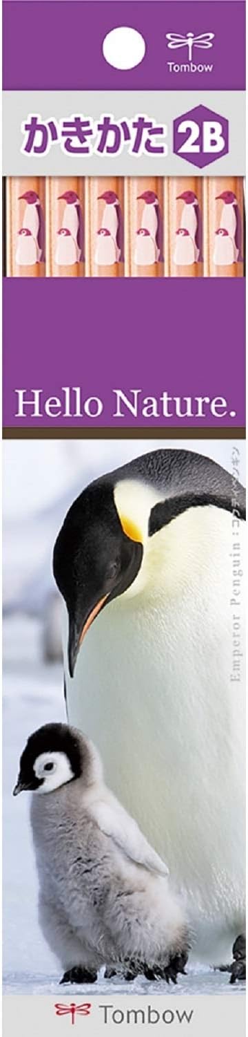 Tombow KB-KHNSO2B Hello Nature Children's Soft Lead Pencils, 2B, Sea Otter, 1 Dozen