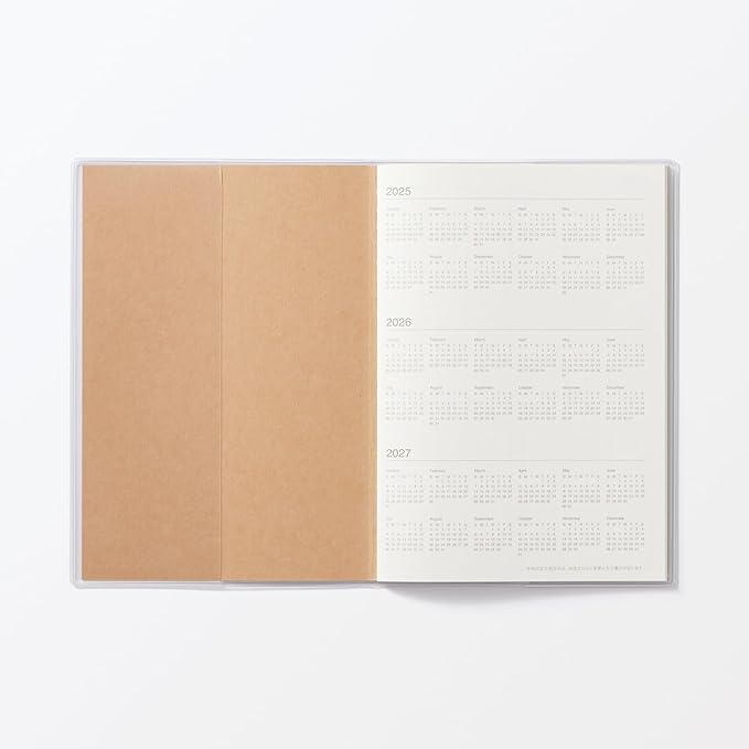 MUJI 84854453 2026 B6 Monthly Planner, Starts on December 2025