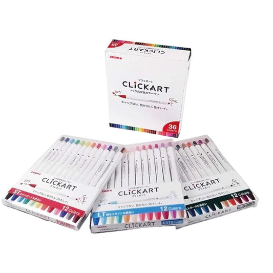 Zebra Water-Based Pen Clicker DK12 Color Set WYSS22-12CDK
