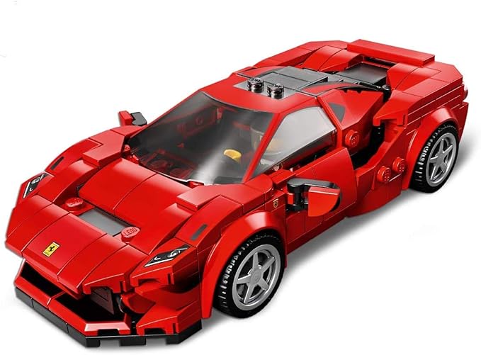 LEGO 76895 Speed Champions Ferrari F8 Tributo Racer Toy, with Racing Driver Minifigure, Race Cars Building Sets,Multicolor,Pack of 275 Pieces