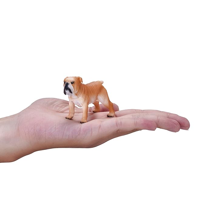 Mojo English Bulldog Realistic International Wildlife Toy Replica Hand Painted Figurine
