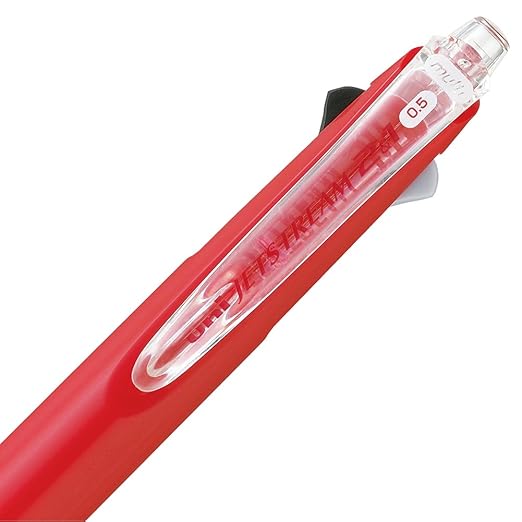 Uni Jetstream Multi Pen 2and1, 0.5mm Ballpoint Pen (Black, Red) + 0.5mm Mechanical Pencil, Red Body (MSXE350005.15)