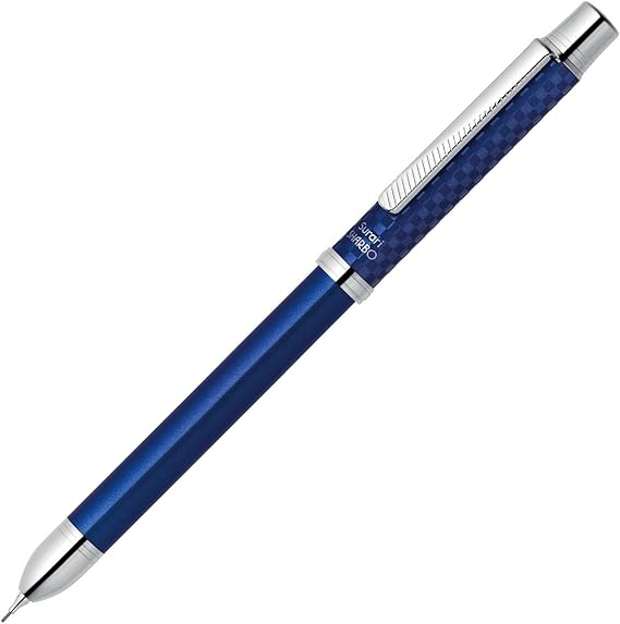 Zebra Surari Shabo 2000, 2 Color 0.7mm Emulsion Ink and 0.5mm Mechanical Pencil, Champagne Gold Body (SB27-CGO)