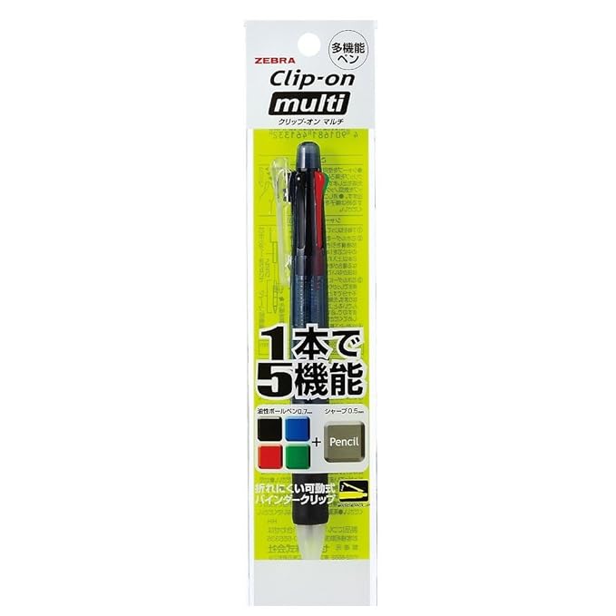 Zebra 1 Pack of P-B4SA1-BK on multi black - zebra multi-function pen clip