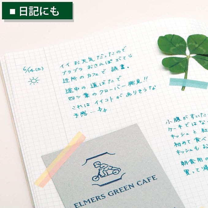 Kokuyo JIBUN_TECHO IDEA Notebook, A5 Slim Size(8.3" x 4.9"), 3mm Grid Ruled, 40 Sheets, Thin Paper, Pack of 2