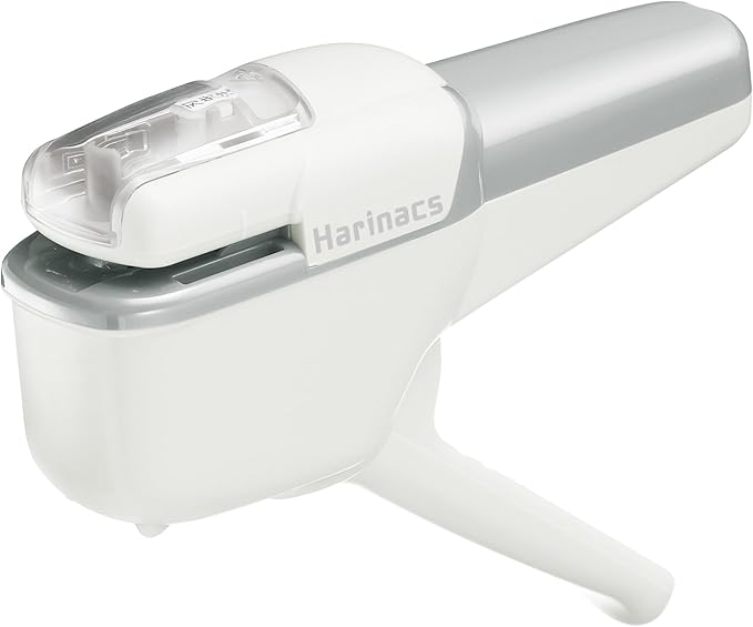 Kokuyo SLN-MPH105G Harinacs Press Stapleless Stapler, No Hole, Green