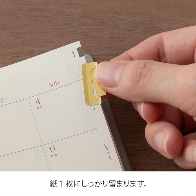 Midori 43433006 Clip Index Chirat, 8 Pieces, M, Brass