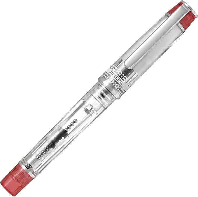 PILOT PFPR1TRF Prera PRERA Fountain Pen, Color Fountain, Fine Point, Transparent Red