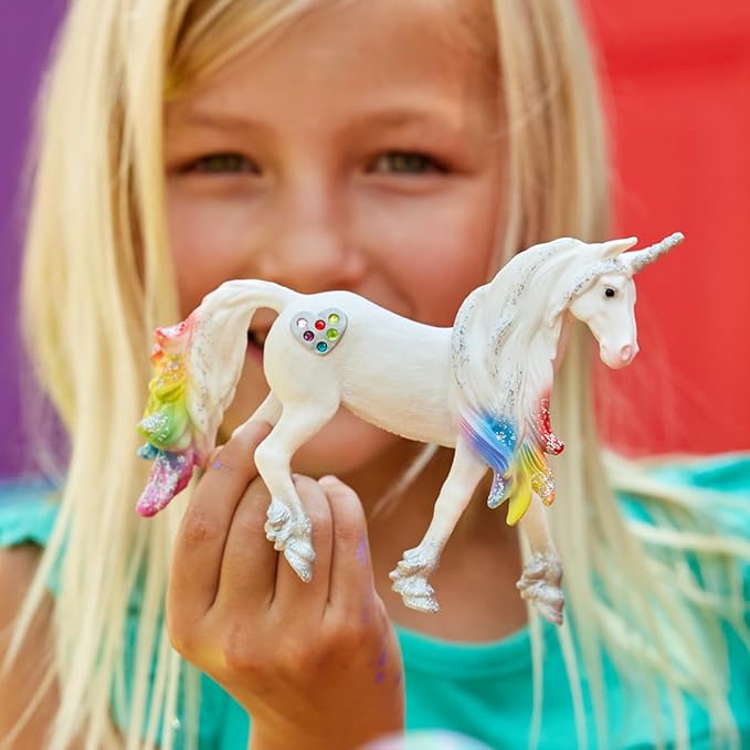Schleich 70725 Rainbow Unicorn Stallion for Children from 5-12 Years Bayala Toy Figure