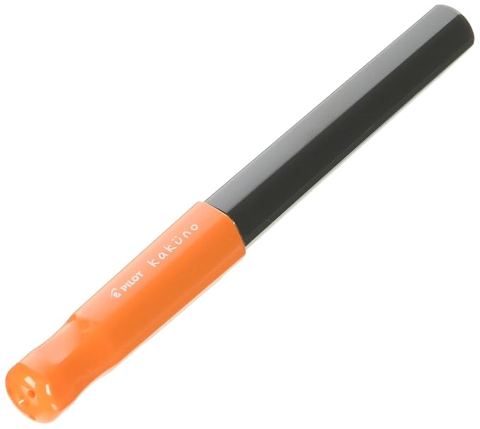 Pilot Kakuno Medium-Nib Fountain Pen, Black Body Blue Cap Body (FKA-1SR-LM)