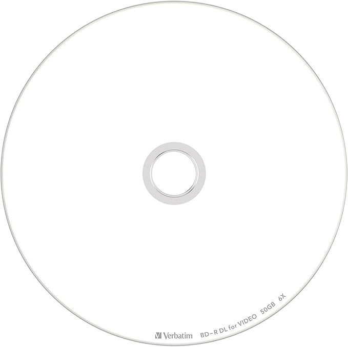 Verbatim BD-R DL VBR260RP50SV1 (2 layers on one side/1-6x/50 sheets) & Verbatim BD-R VBR130RP50V4 for 1 recording (1 layer per side/1-6x/50 sheets)
