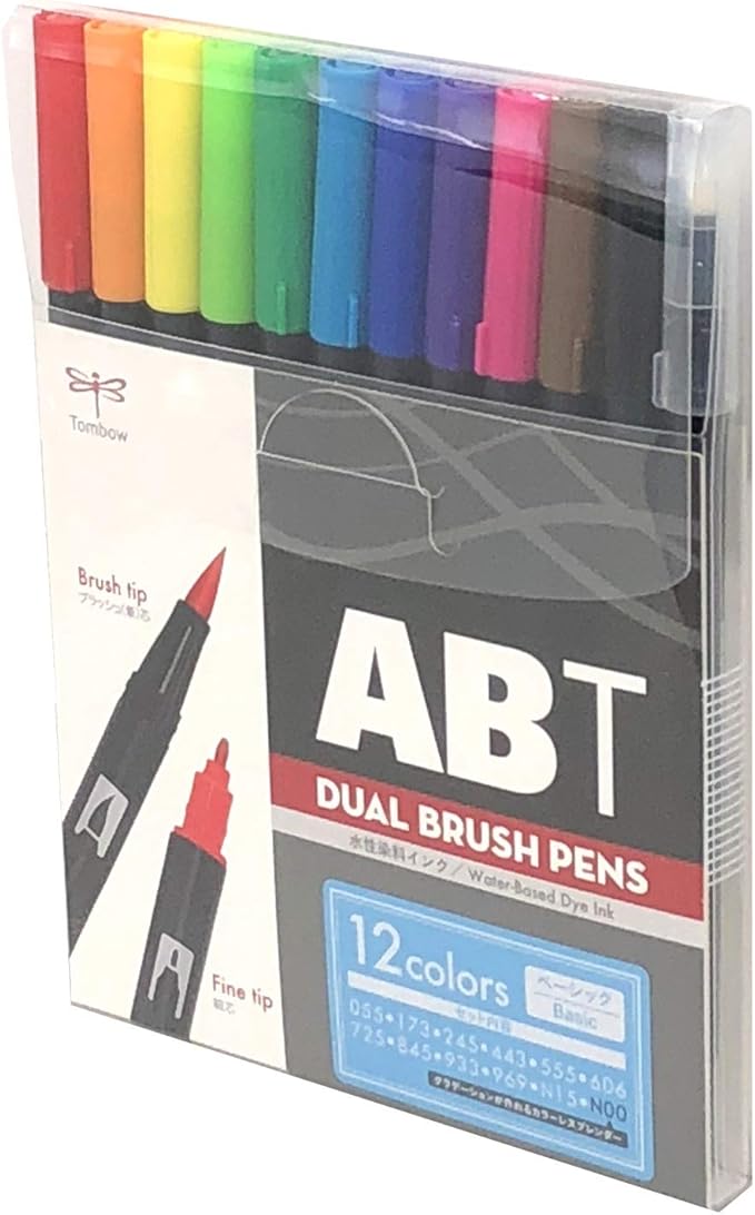 TOMBOW Pencil Brush Pen Dual Brush Pen ABT 12 Color Set Portrait AB-T12CPO