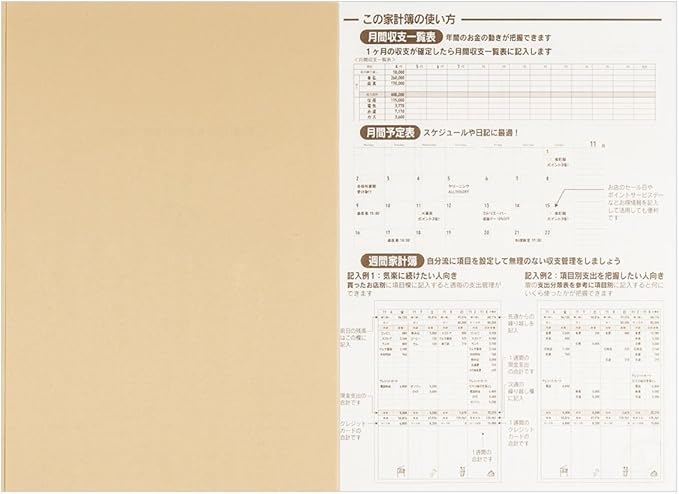 Midori Household Account Book B5 Monthly + Weekly Chef Pattern 12265006